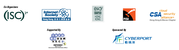 Co-Organizers - ISC square, ISOC HK, ISC square Chapter HK, PISA, CSA, INFOSEC, Cyberport